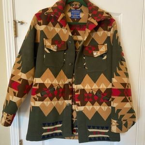 Pendleton Broken Diamonds Collection Wool Coat, Size Small